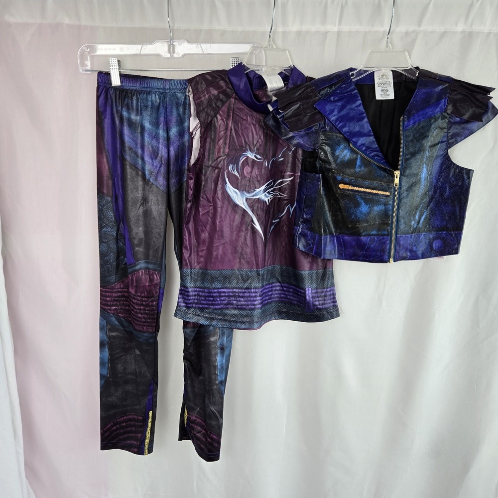 Disney Store Descendants 3 Mal Costume Set 3 Piece Girls Size 7/8 Halloween